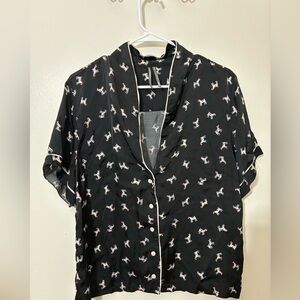 Anthropologie Sleep Top Animal Print Size XL